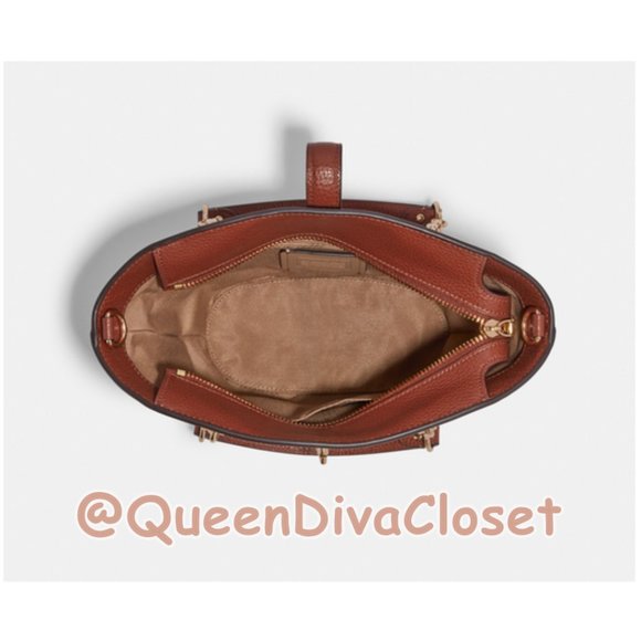 Lane Bucket Bag Purse Satchel Crossbody In Signature Canvas C8597 - Picture 6 of 12